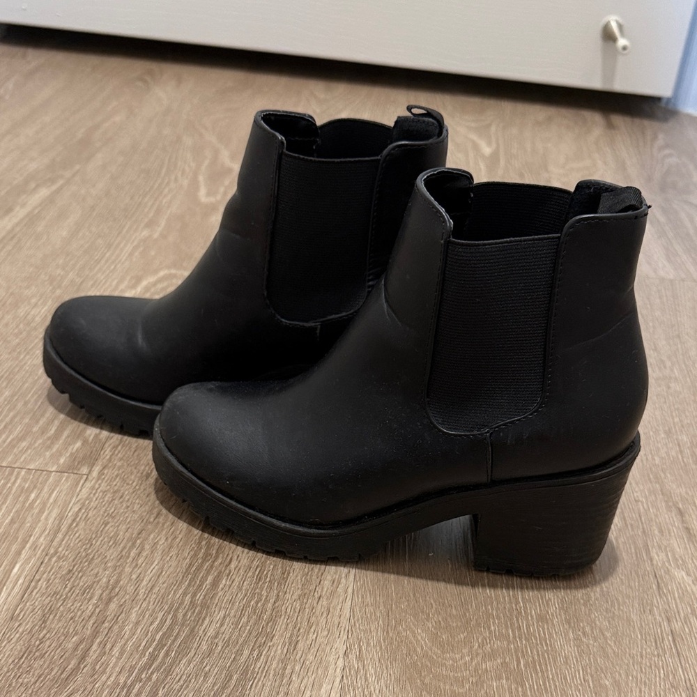 Black Ankle Riding Style Boots